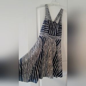 Navy and White Dress